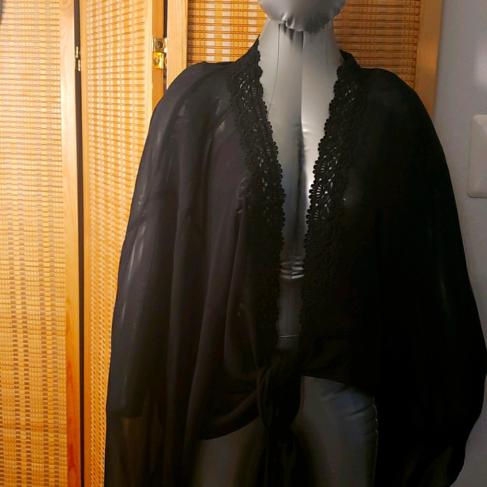 New York & Co Kimono Sleeve Wrap sz L